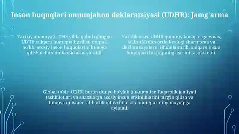 Inson Huquqlarini Manbasi Sifatida Xalqaro Xujjatlar 3