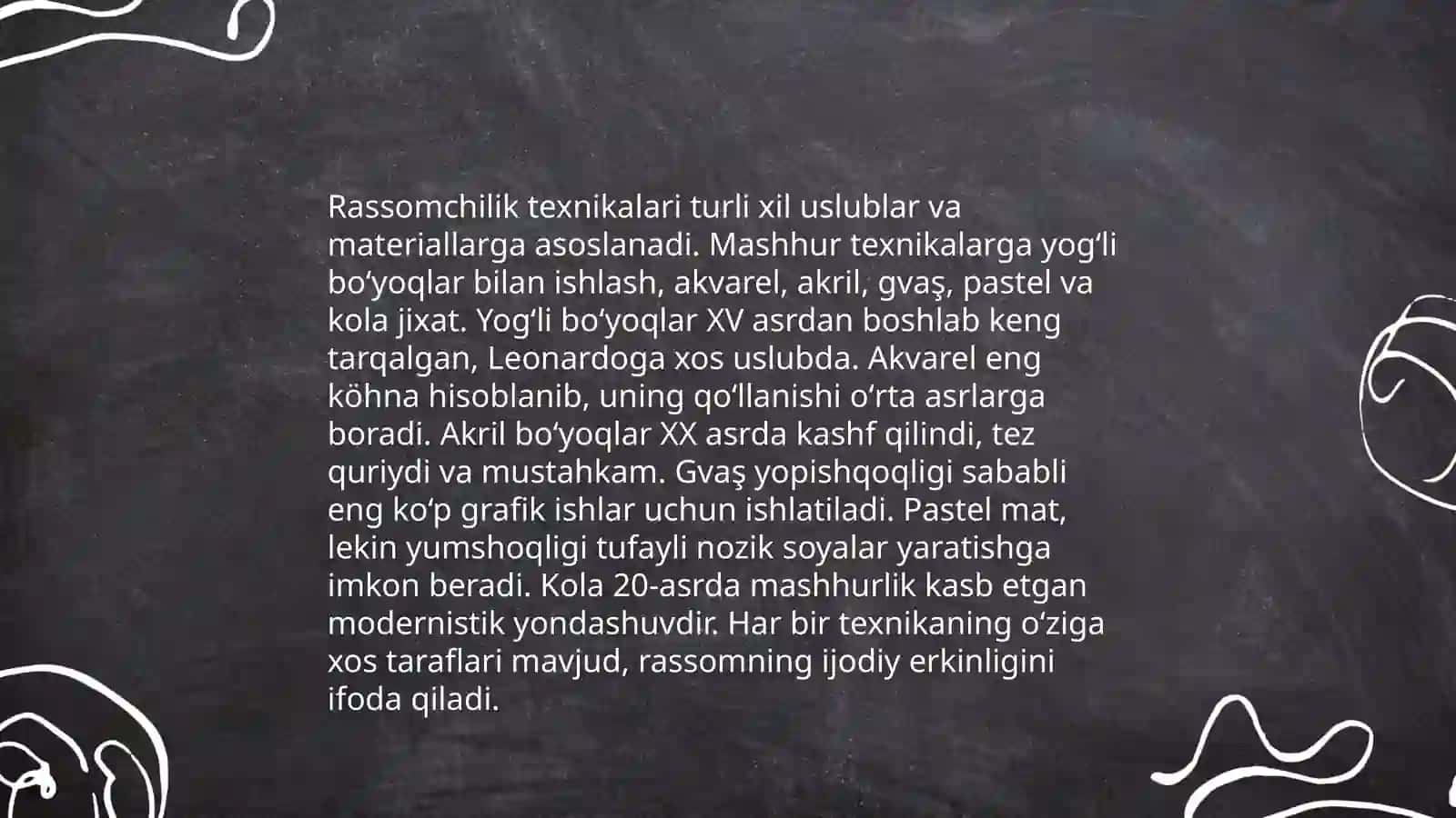 Rassomchilik texnikalari 3