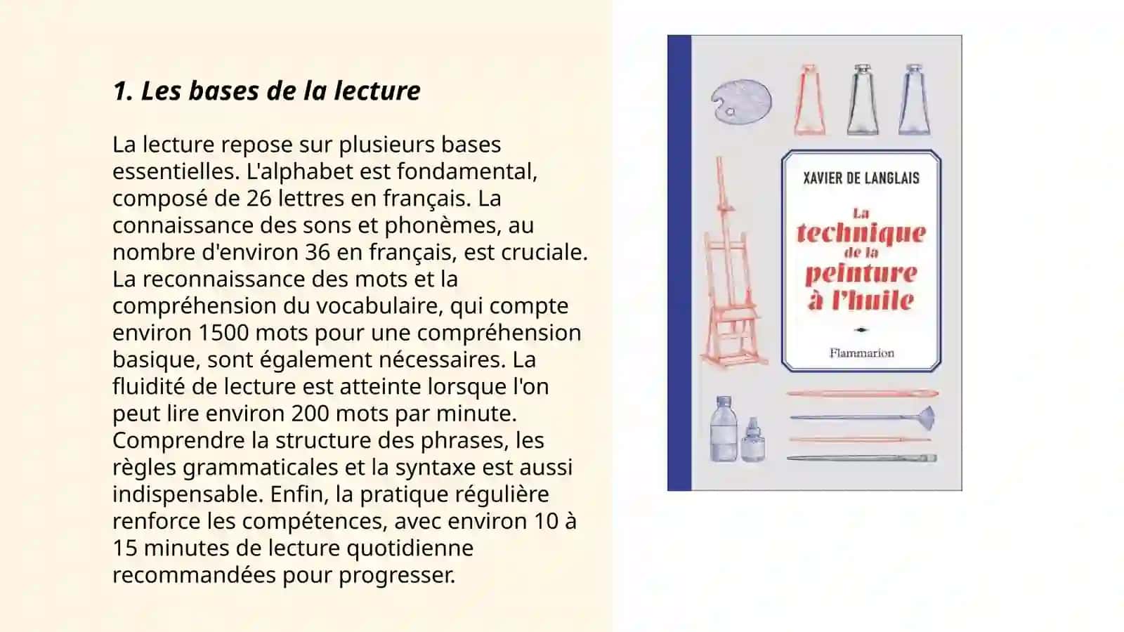 La technique de lire 3