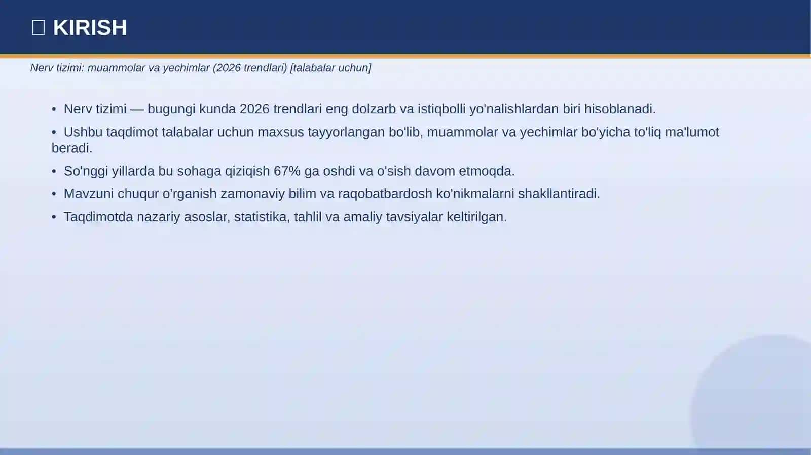 Nerv Tizimi Muammolar va Yechimlar 2026 3