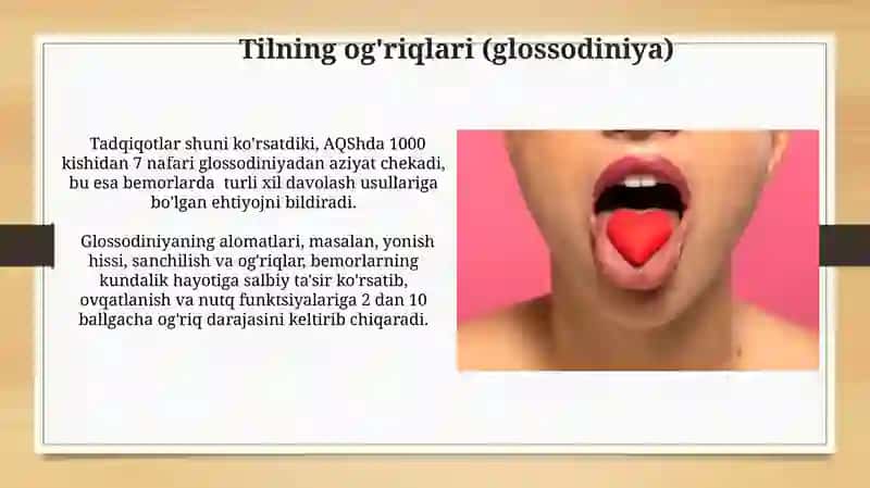 Tilning Og'riqlari (Glossodiniya) 3