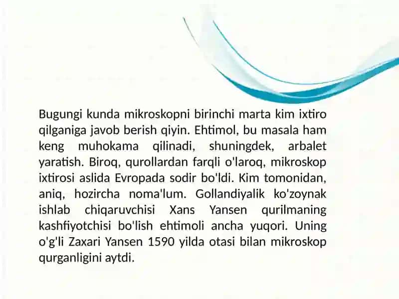 Mikroskop va optika tarixi 3