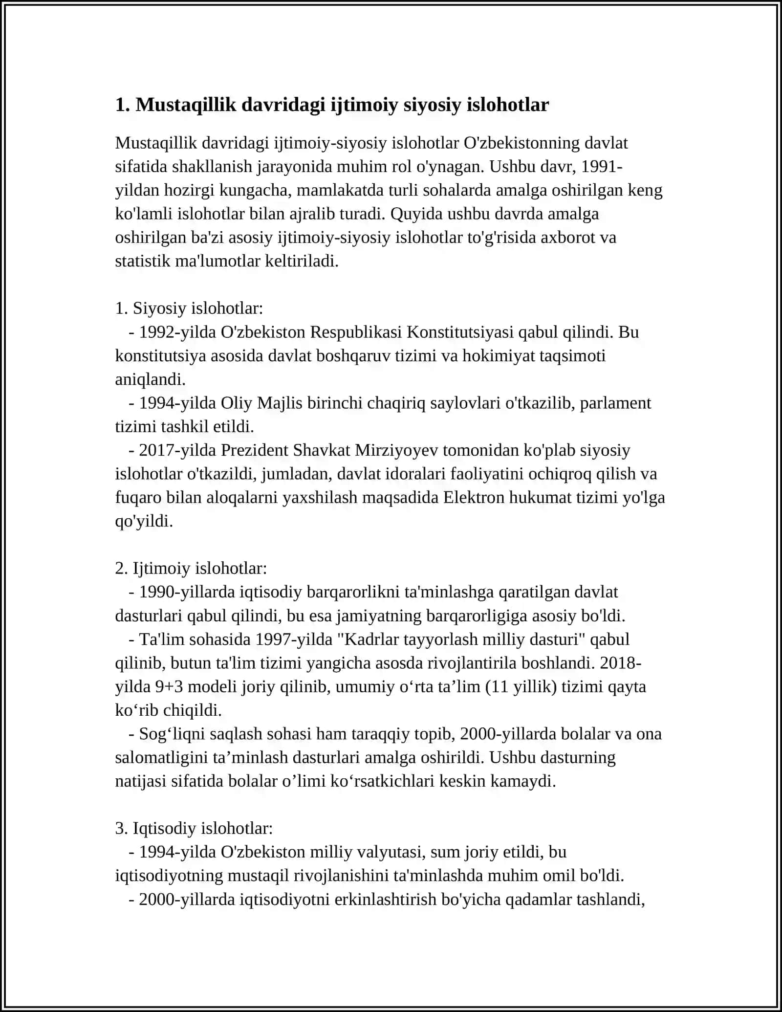 O'ZBEKISTONNING IJTIMOIY-SIYOSIY RIVOJLANISH STRATEGIYASI:YANGILANISH VA TARAQQIYOT YO'LI 3