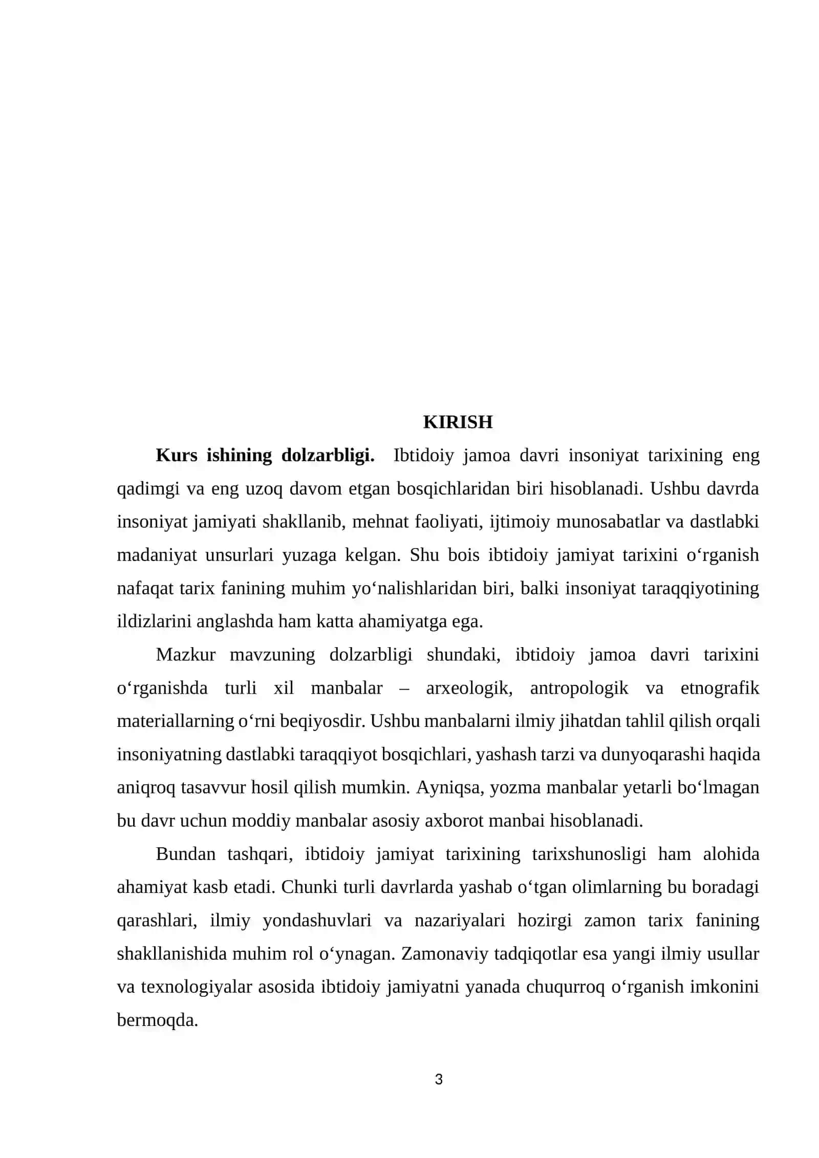 Ibtidoiy jamoa davri tarixining manbashunosligi va tarixshunosligi 3