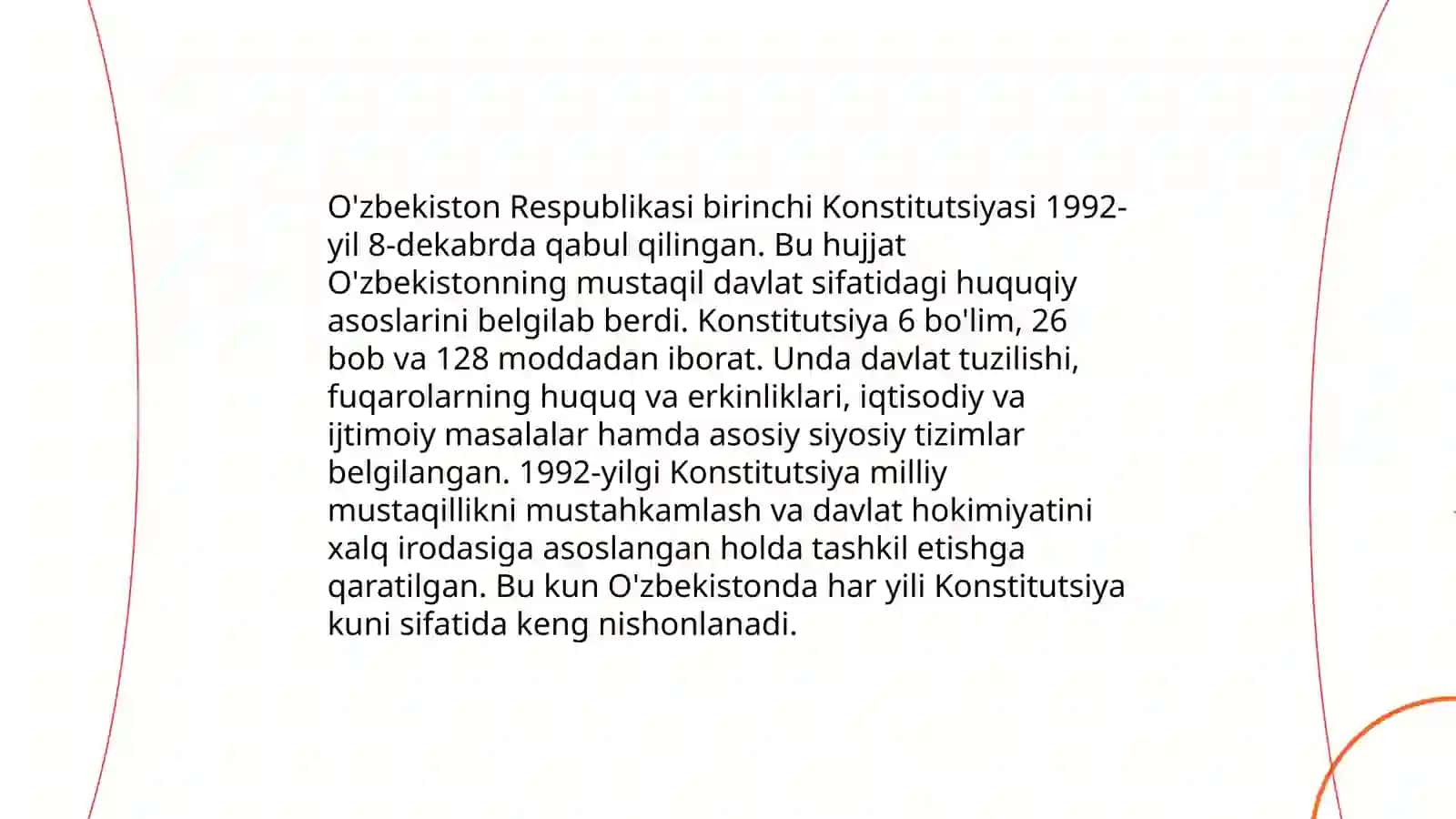 O'zbekiston Respublikasi Birinchi Konstitutsiyasi va uning òziga xos jihatlari 3