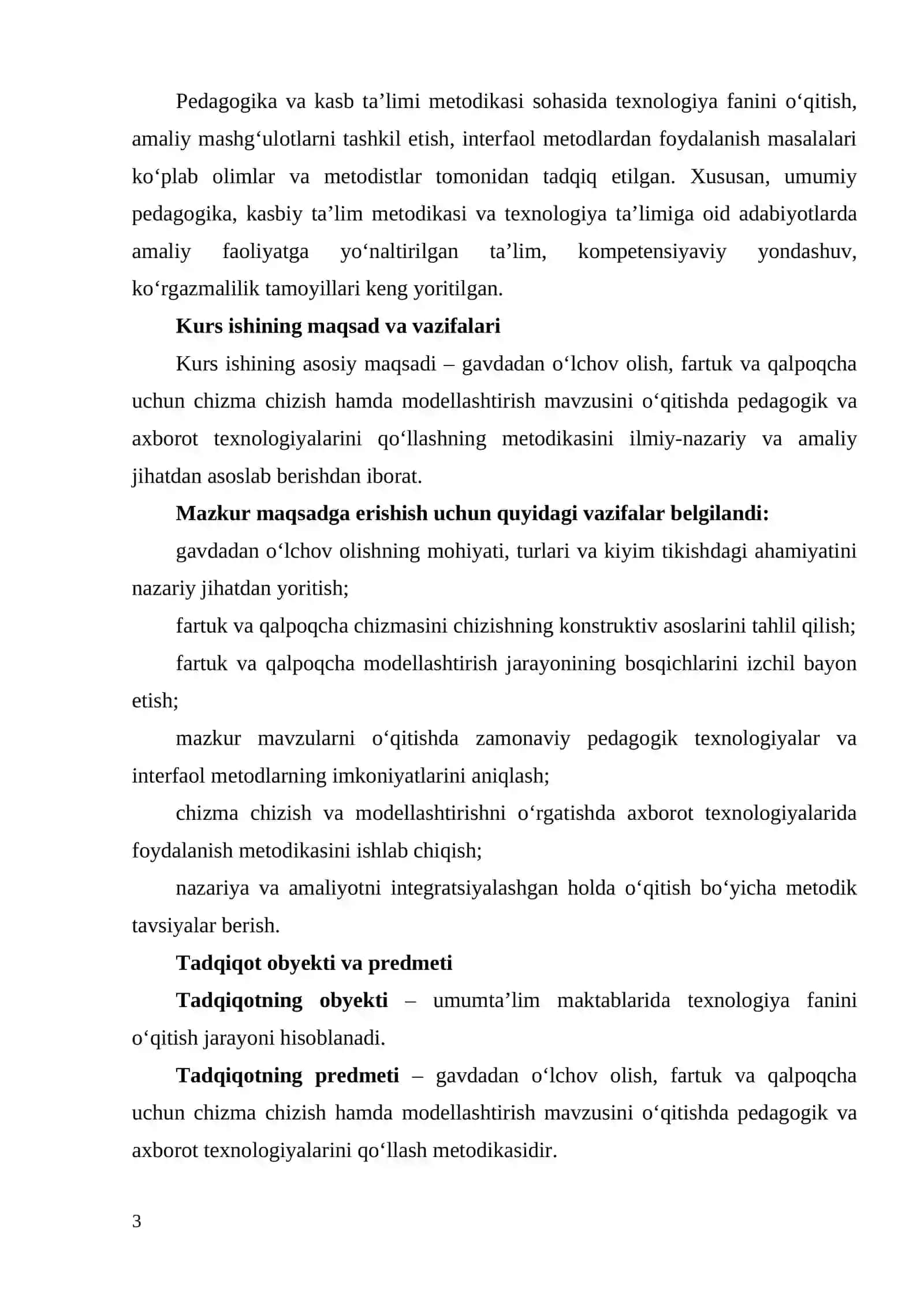 GAVDADAN O'LCHOV OLISH FARTUK VA QALPOQCHA UCHUN CHIZMA CHIZISH MODELLASHTIRISH (MAVZUSINI O'QITISHDA PEDAGOGIK VA AXBOROT TEXNOLOGIYALARNI QO'LLASH METODIKASI) 3