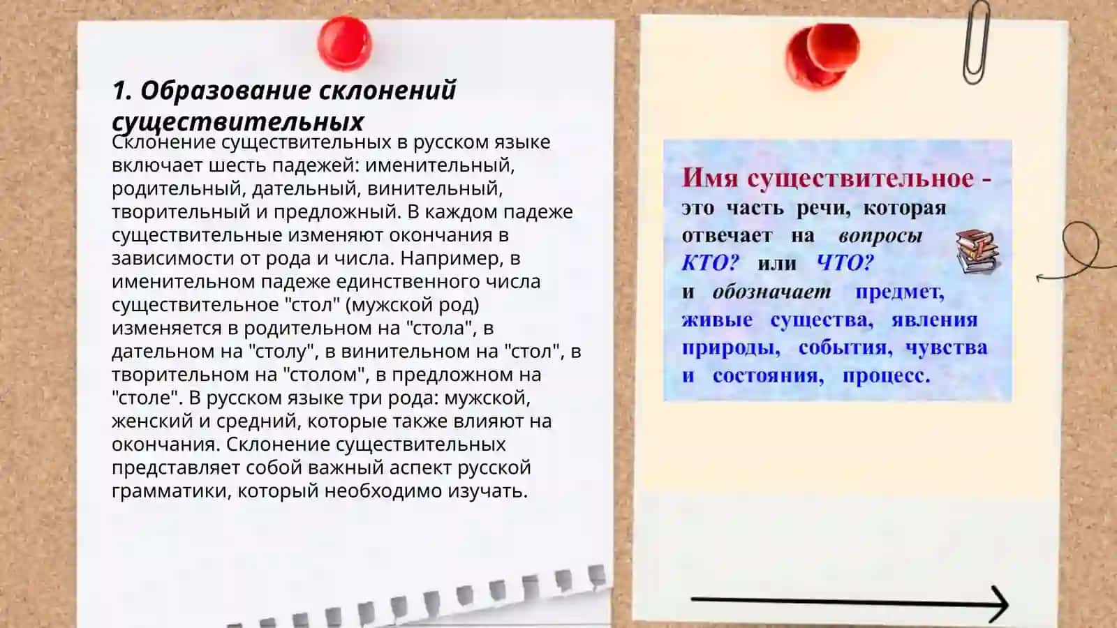 Образование склонений существительных 3