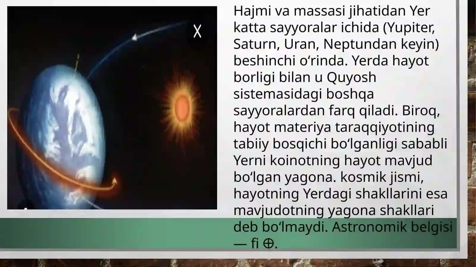 Quyosh sistemasi. Yer uning shakli va harakatlari 3