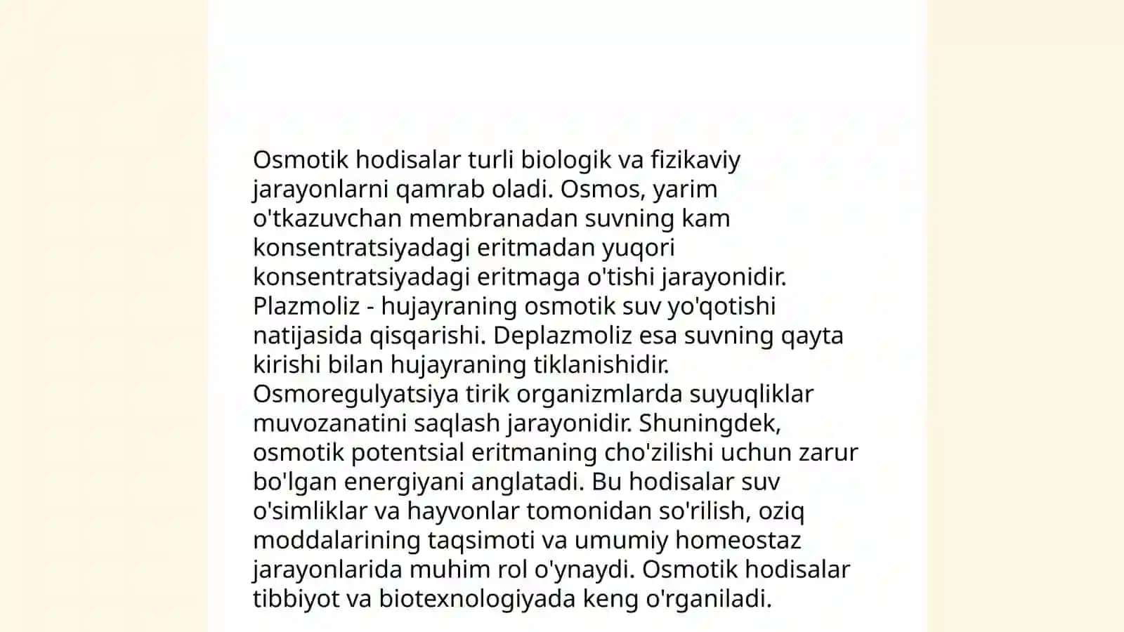 Osmotik hodisalar ekologik omil sifatida.Osmofillar,galofillar va galotolerant mikroorganizmlar 3