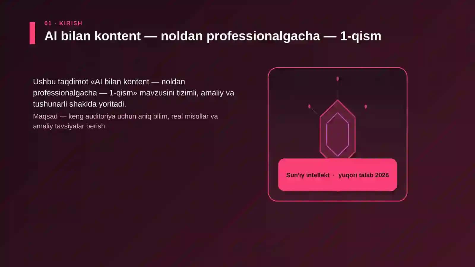 AI bilan kontent — noldan professionalgacha — 1-qism 3