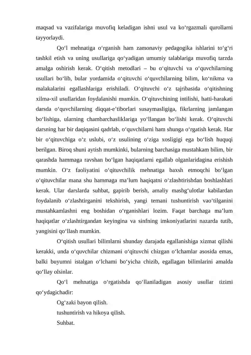 Texnologiya Fani Oʻqituvchisiga Qoʻyiladigan Talablar 3