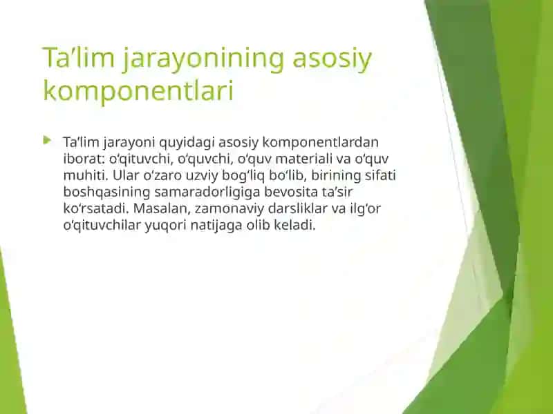 Ta’lim jarayonini samarali tashkil etish 3