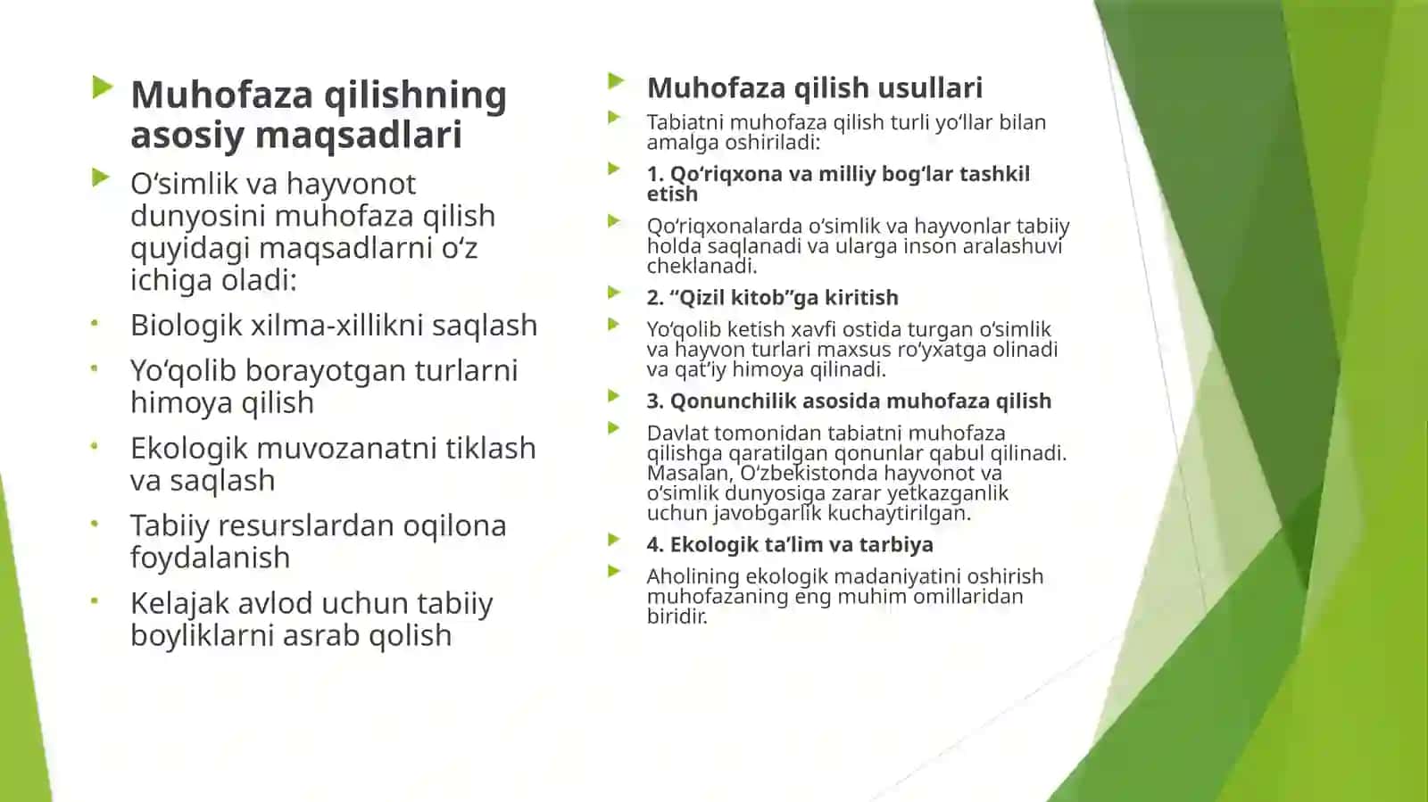 O‘simlik va hayvonot dunyosini muhofaza qilish 3