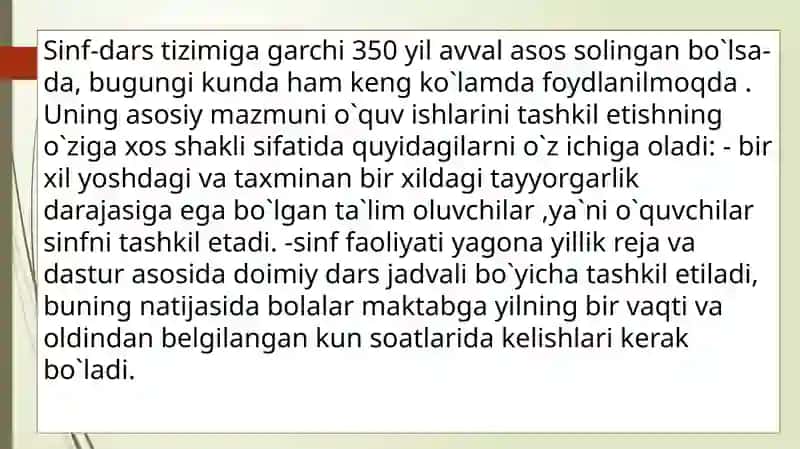Dars-ta'limni tashkilotishning asosiy shakli 3