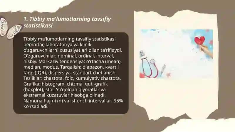 Tibbiy statistik tekshirish usullari 3