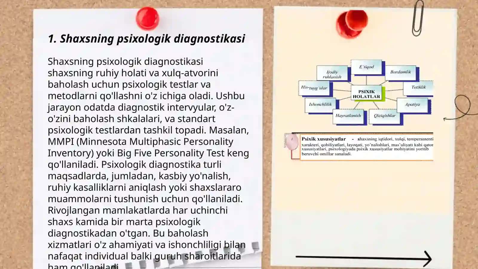 Psixologiyaning psixodiagnostika yo'nalishi nimalarni o'rganadi 3