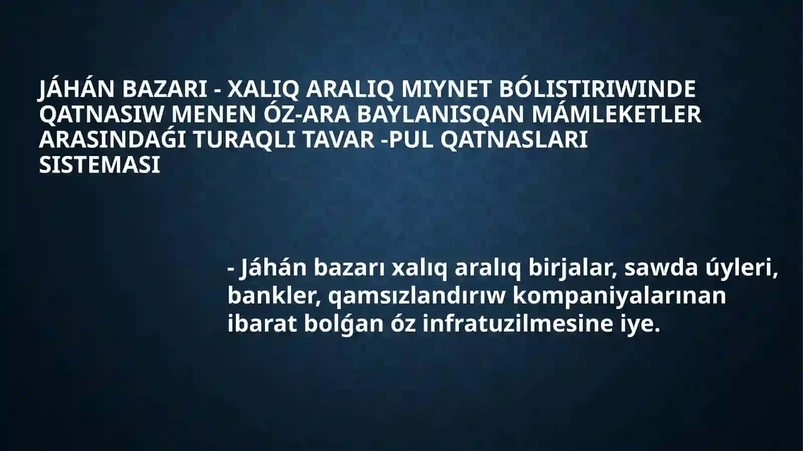 EKONOMIKA TEORIYASI PÁNINEN PREZENTACIYA JUMISI 3