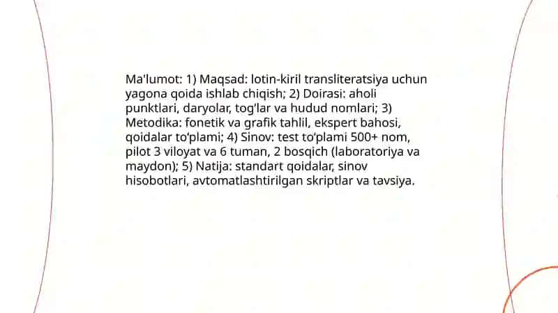 Geografik nomlarni standartlashtirish boʻyicha amaliy topshiriqlar 3