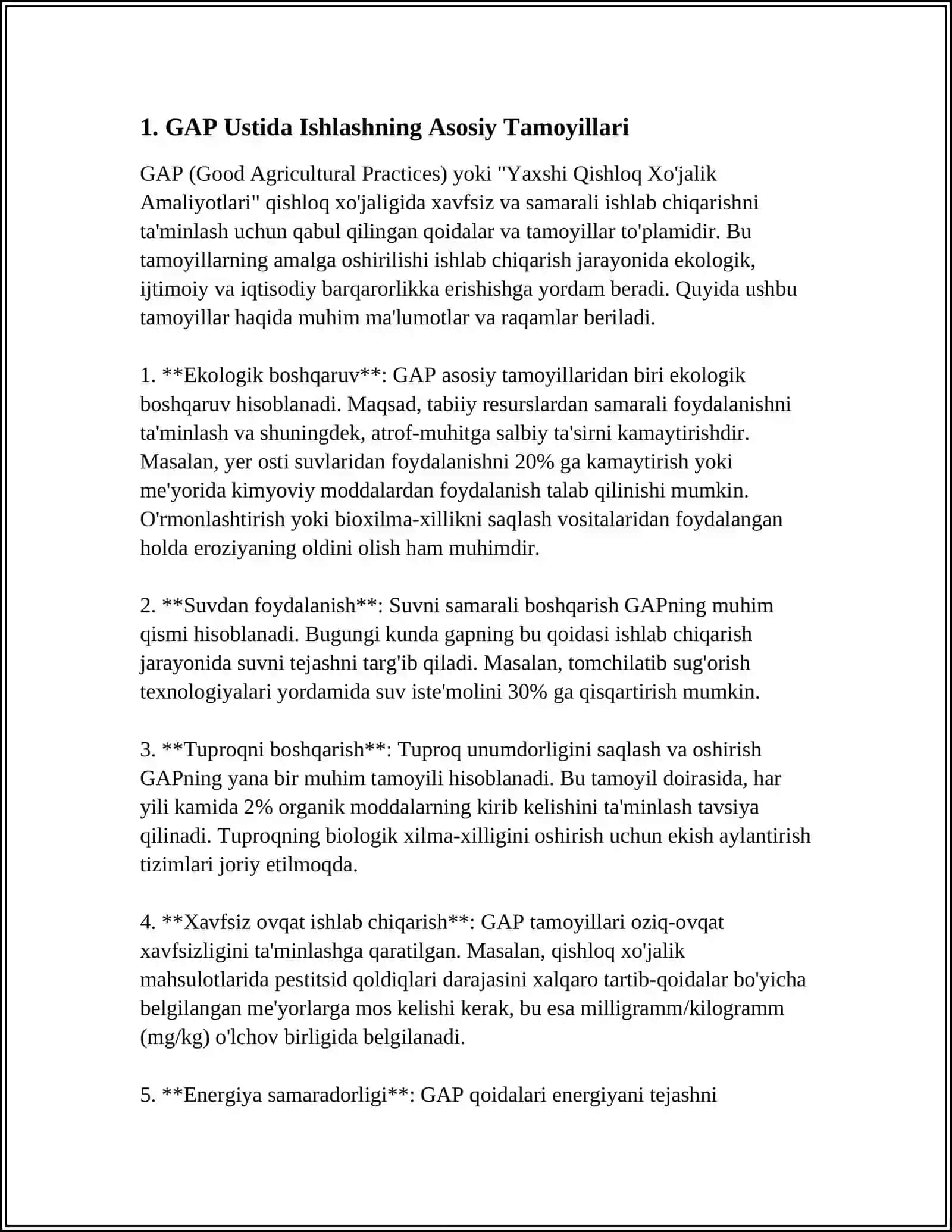 GAP Ustida Ishlashga oid Mustaqil Ishlar 3