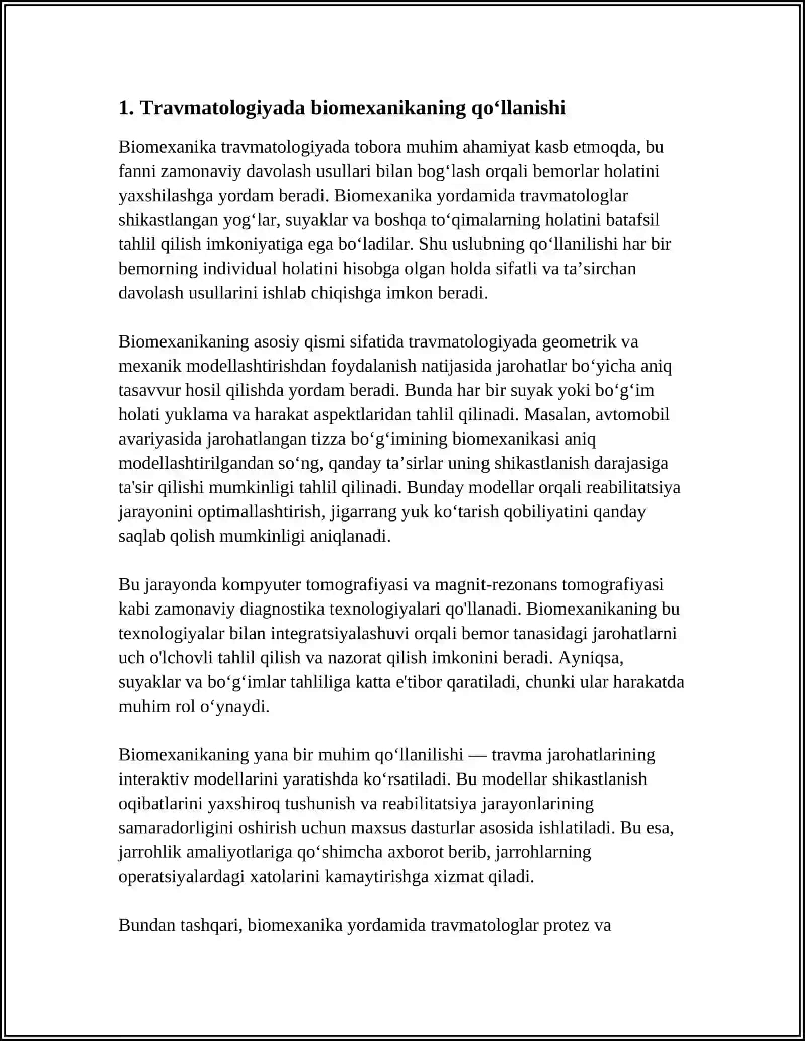 TRAVMOTOLOGIYA VA STOMOTOLOGIYA VA BIOMEXANIKANING QOLLANILISHI 3