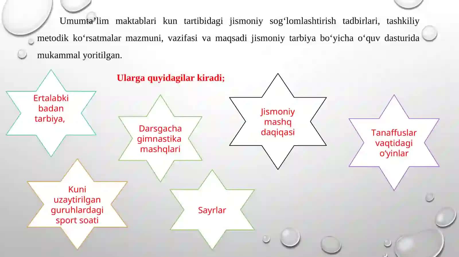 Sinfdan tashqari olib boriladigan jismoniy tarbiya ishlarigatavsif 3