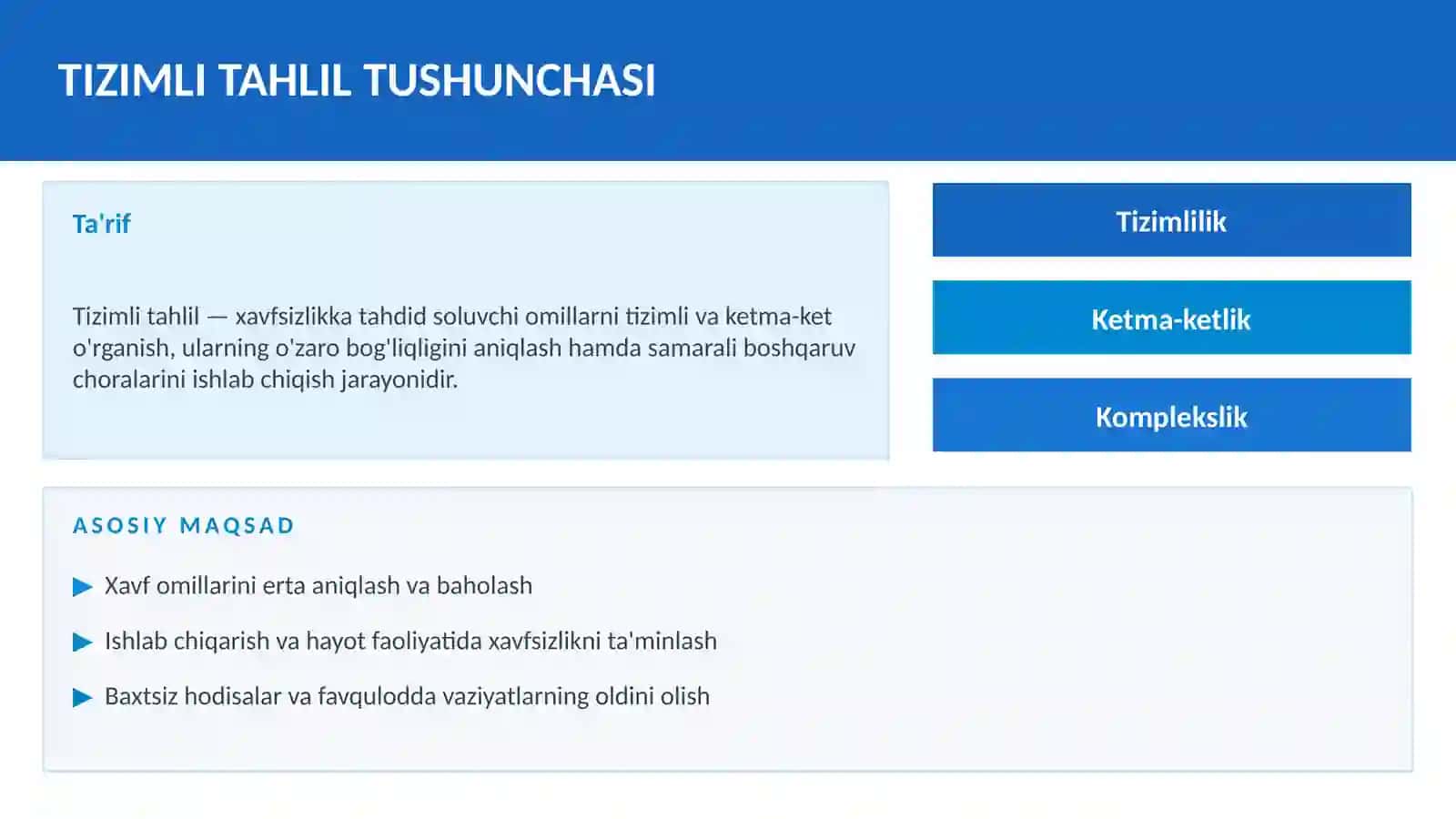 HAYOT FAOLIYATI XAVFSIZLIGI 3