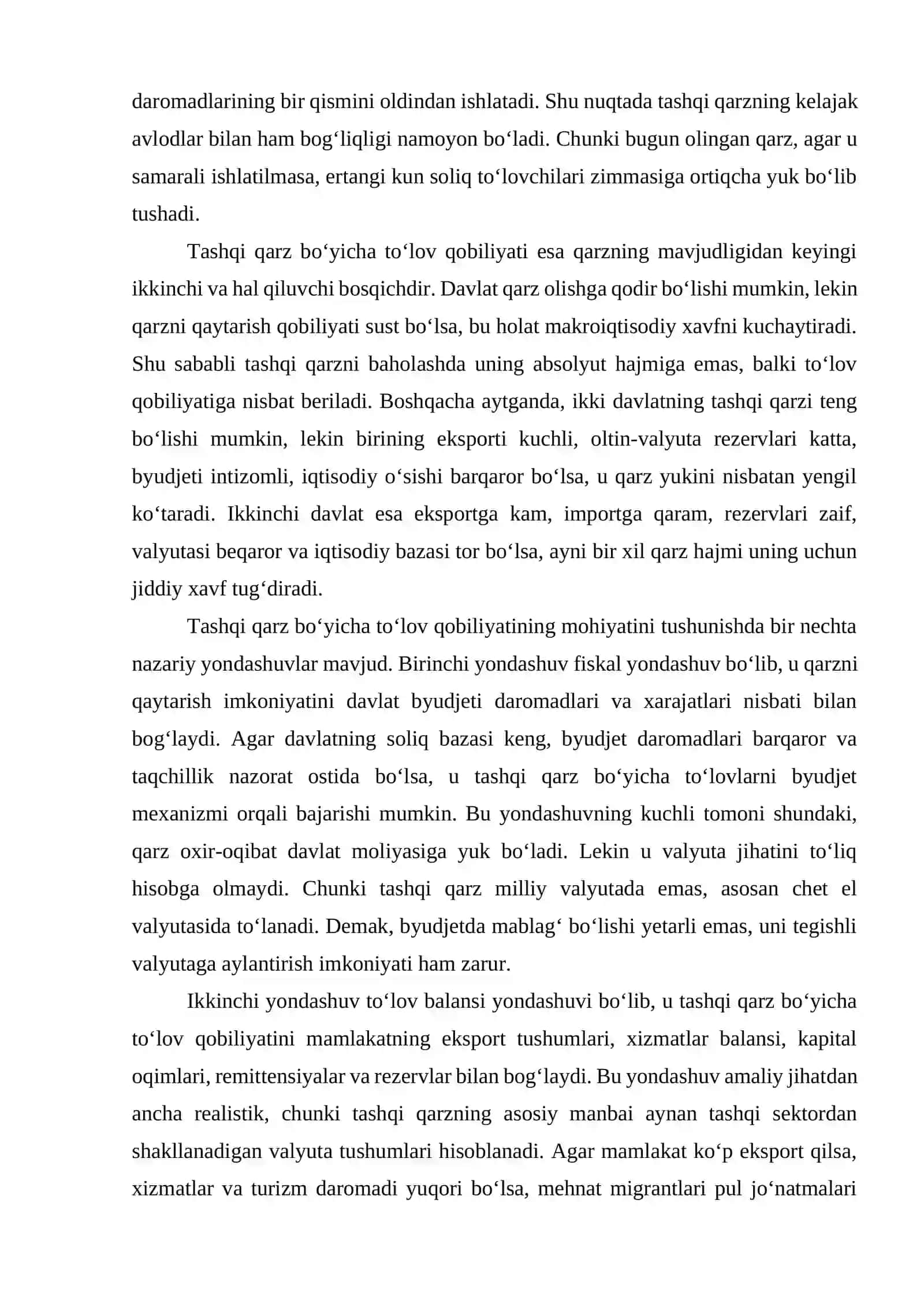 Davlatning tashqi qarz bo‘yicha to‘lov qobiliyati 3