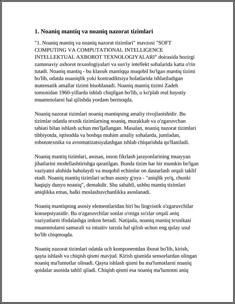 NOANIQ MANTIQA VA NOANIQ NAZORAT TIZIMLARI 3