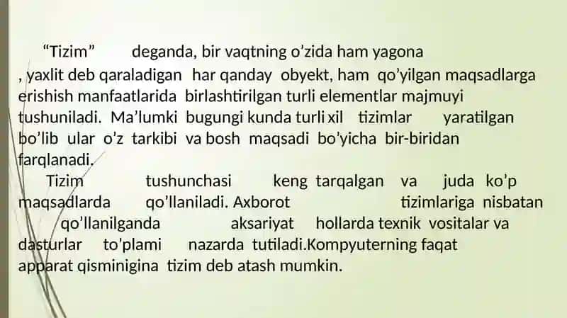 Axborottizimlarning tasnifi 3
