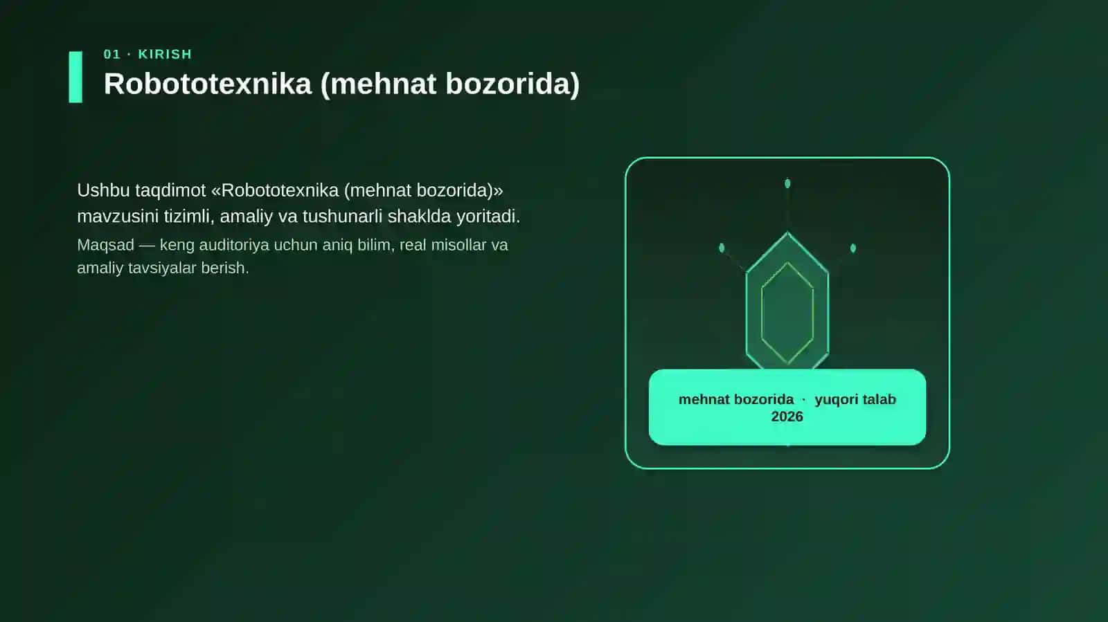Robototexnika (mehnat bozorida) 3