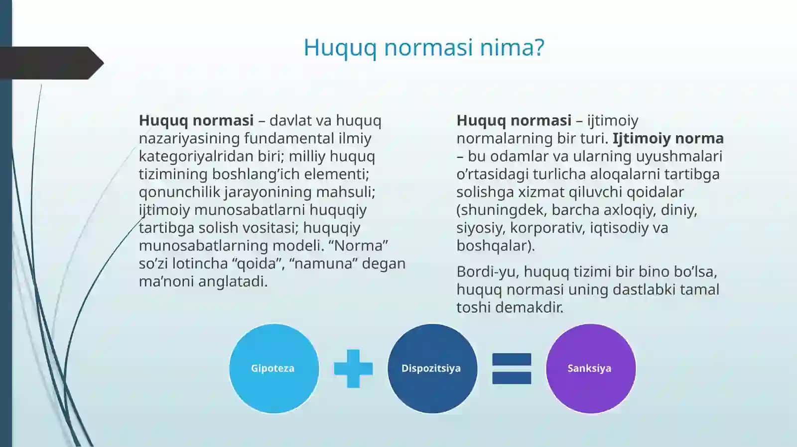 Huquq normasi tushunchasi va belgilari 3