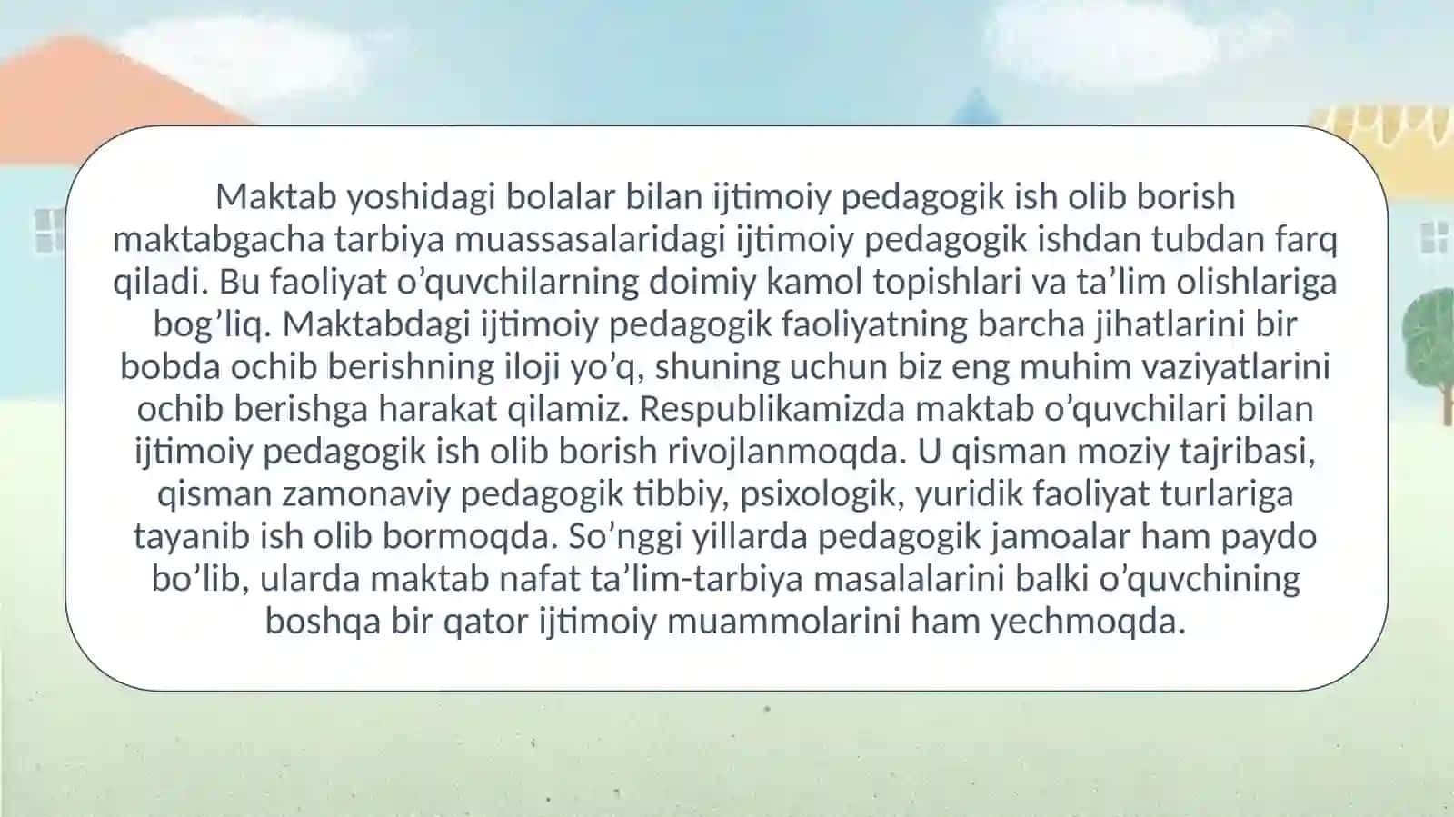 Maktabyoshidagibolalarbilanijtimoiypedagogikisholibborish 3