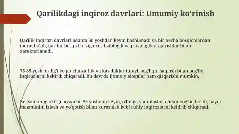 Qarilik davri yosh inqirozlari 3