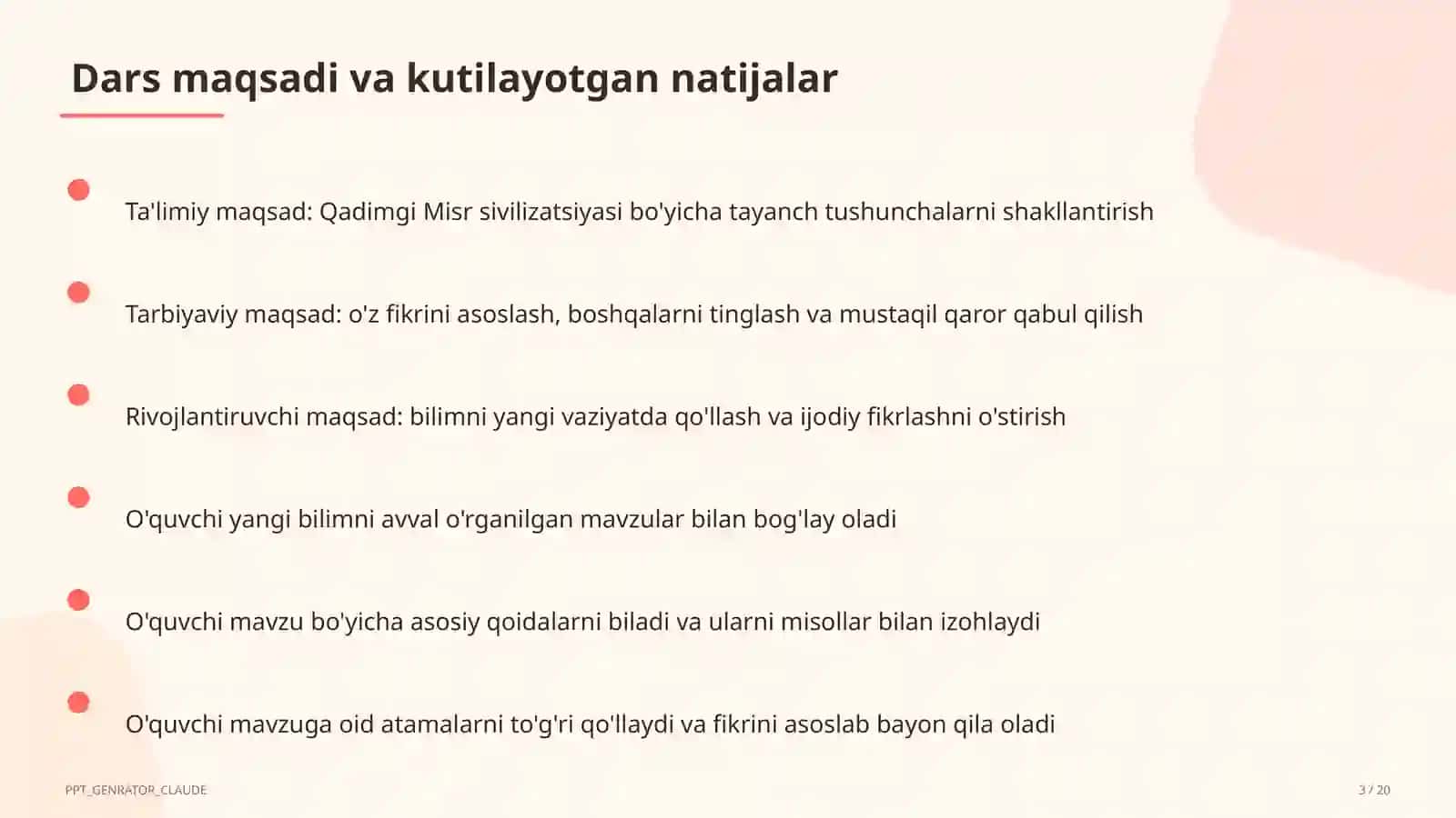 Qadimgi Misr sivilizatsiyasi (6-sinf) 3