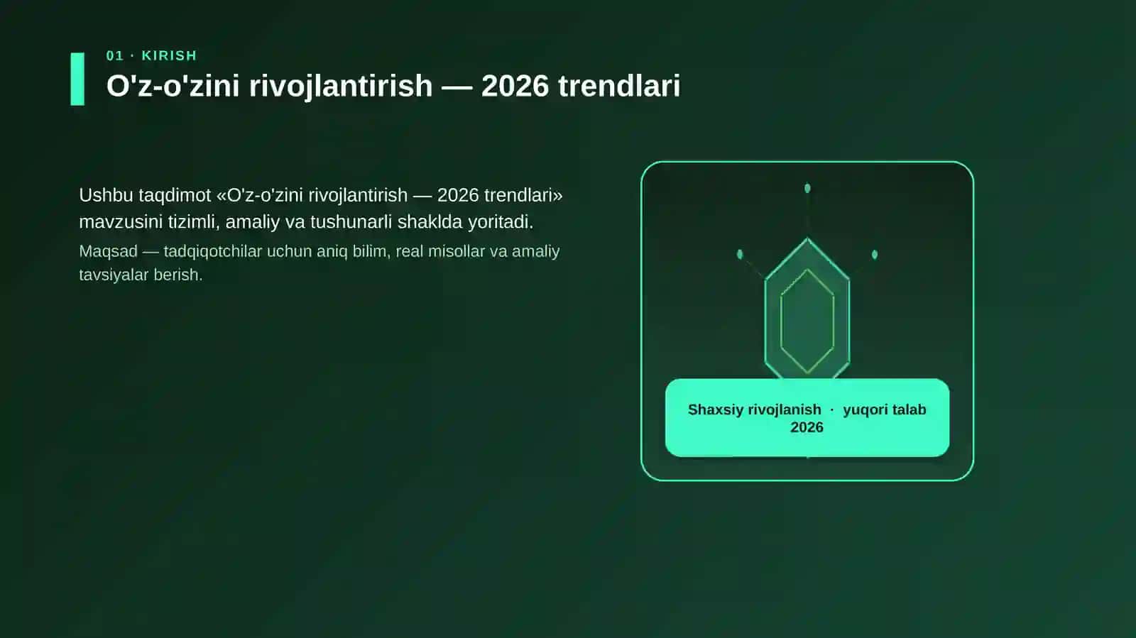 O'z-o'zini rivojlantirish — 2026 trendlari 3