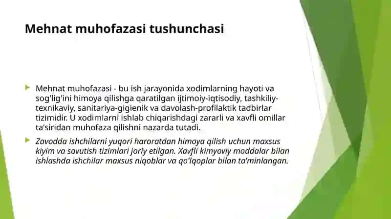 Mehnat muhofaza qilish 3