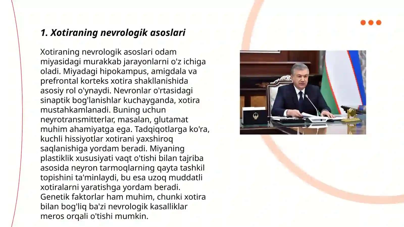 Xotiraning rivojlanishi, 213 Amaliy Psixologiya yònalishi talabasi, Ishchanova Karimaning Umumiy psixologiya fanidan slayd taqdimoti 3