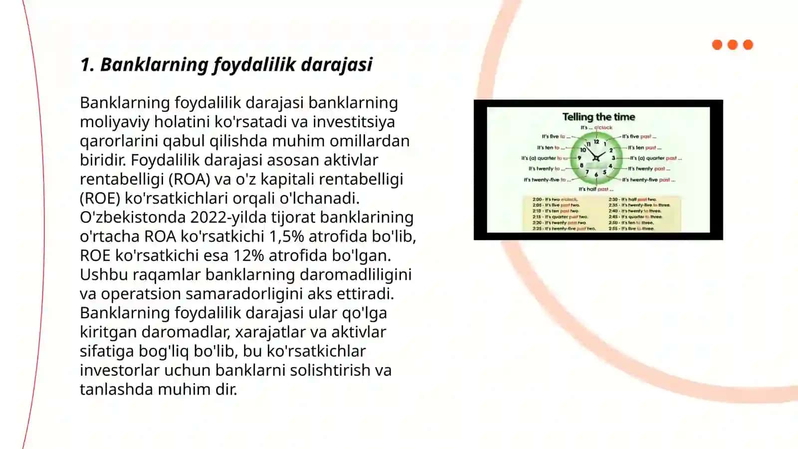 Banklarning foydalilik va rentabellik tushunchasi 3