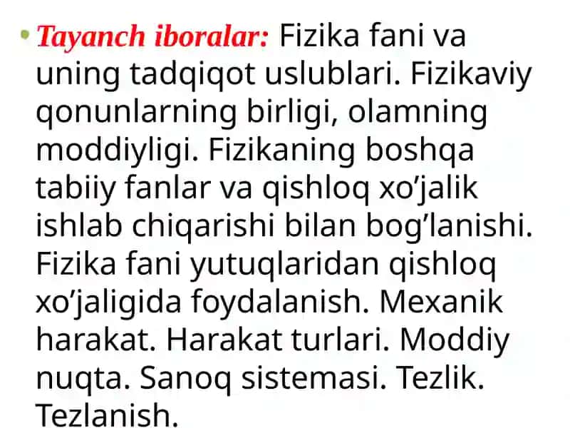 Kirish. Fizika fani va uning tadqiqot uslublari. Mexanika 3