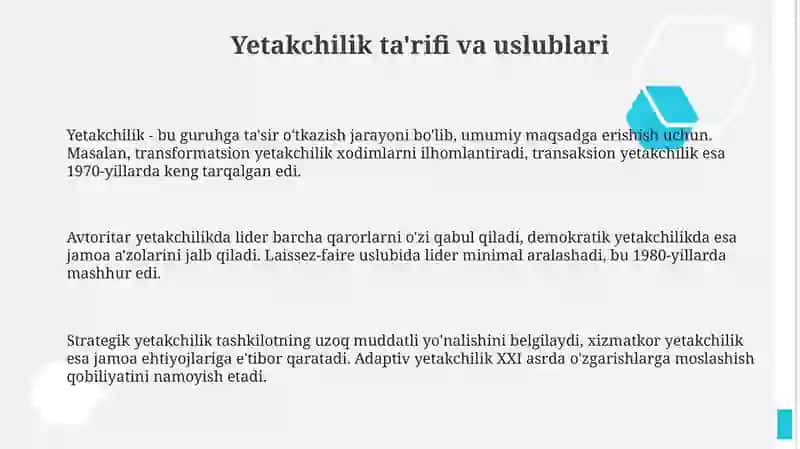 Tashkilotda liderlik 3