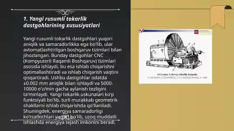 Yangi rusumli tokarlik dastgohlarida bajariladigan ishlar 3