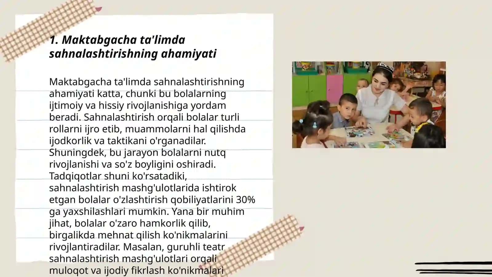 Maktabgacha talimda sahnalashtirish faoliyati 3