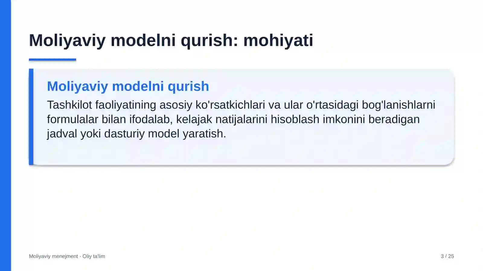 Interyer dizaynida moliyaviy modelni qurish 3