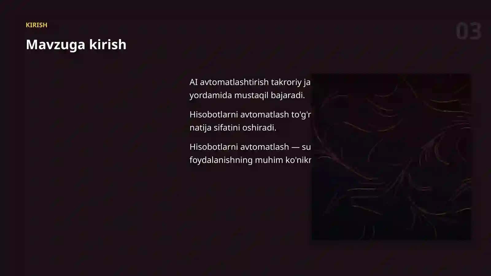 AI AVTOMATLASHTIRISH 3