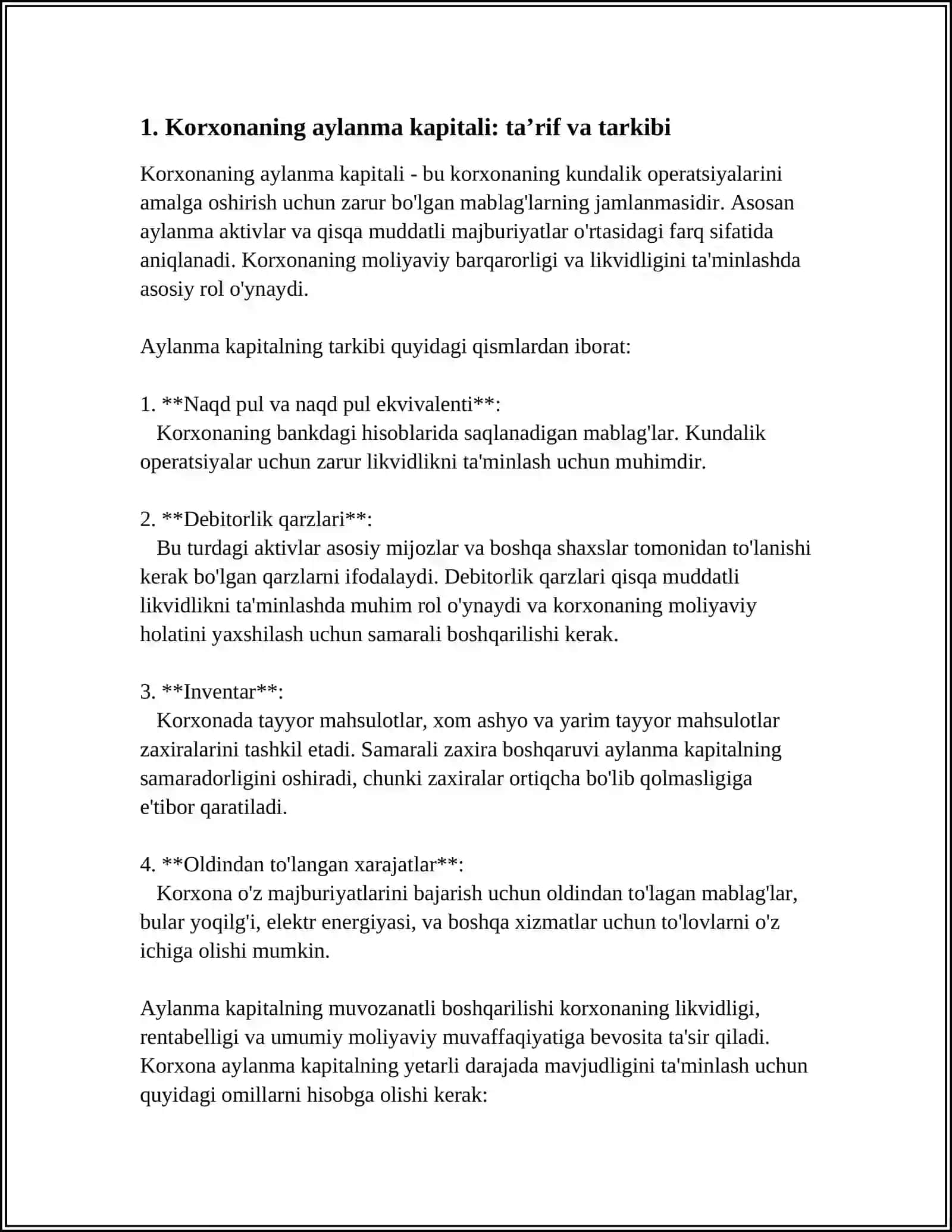 KORXONANING AYLANMA KAPITALI 3