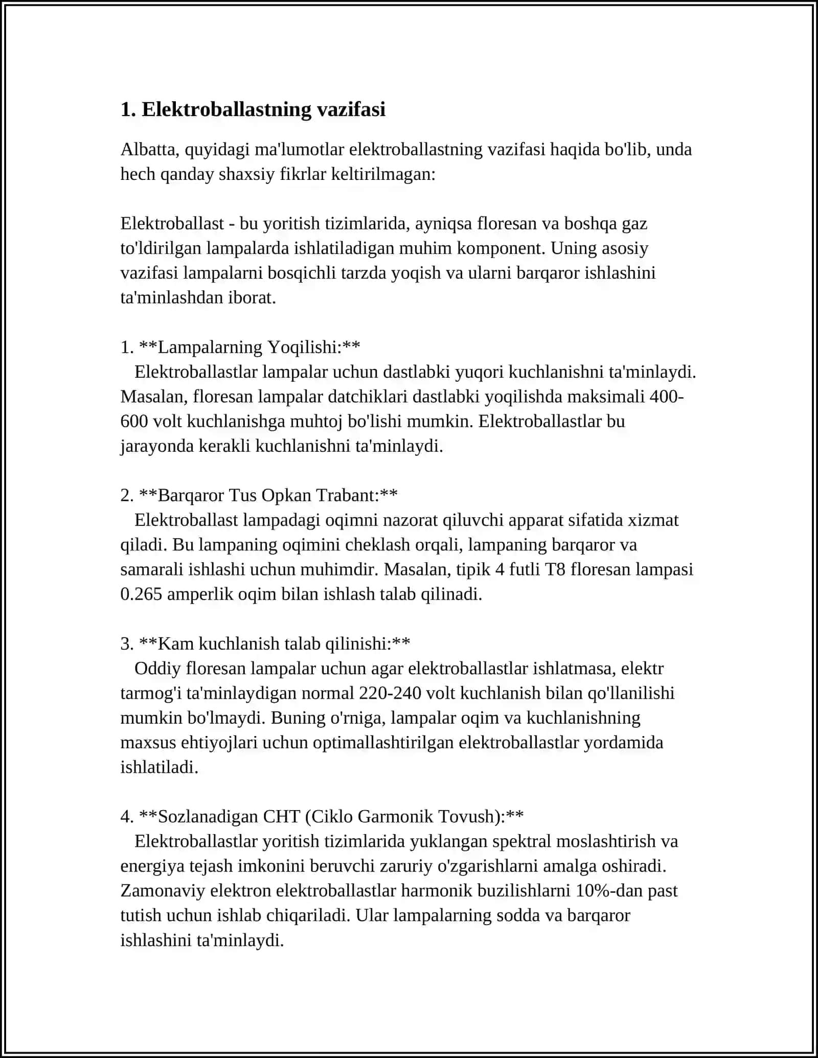 ELEKTROBALLASTYORLAR HAQIDA TUSHUNCHA 3