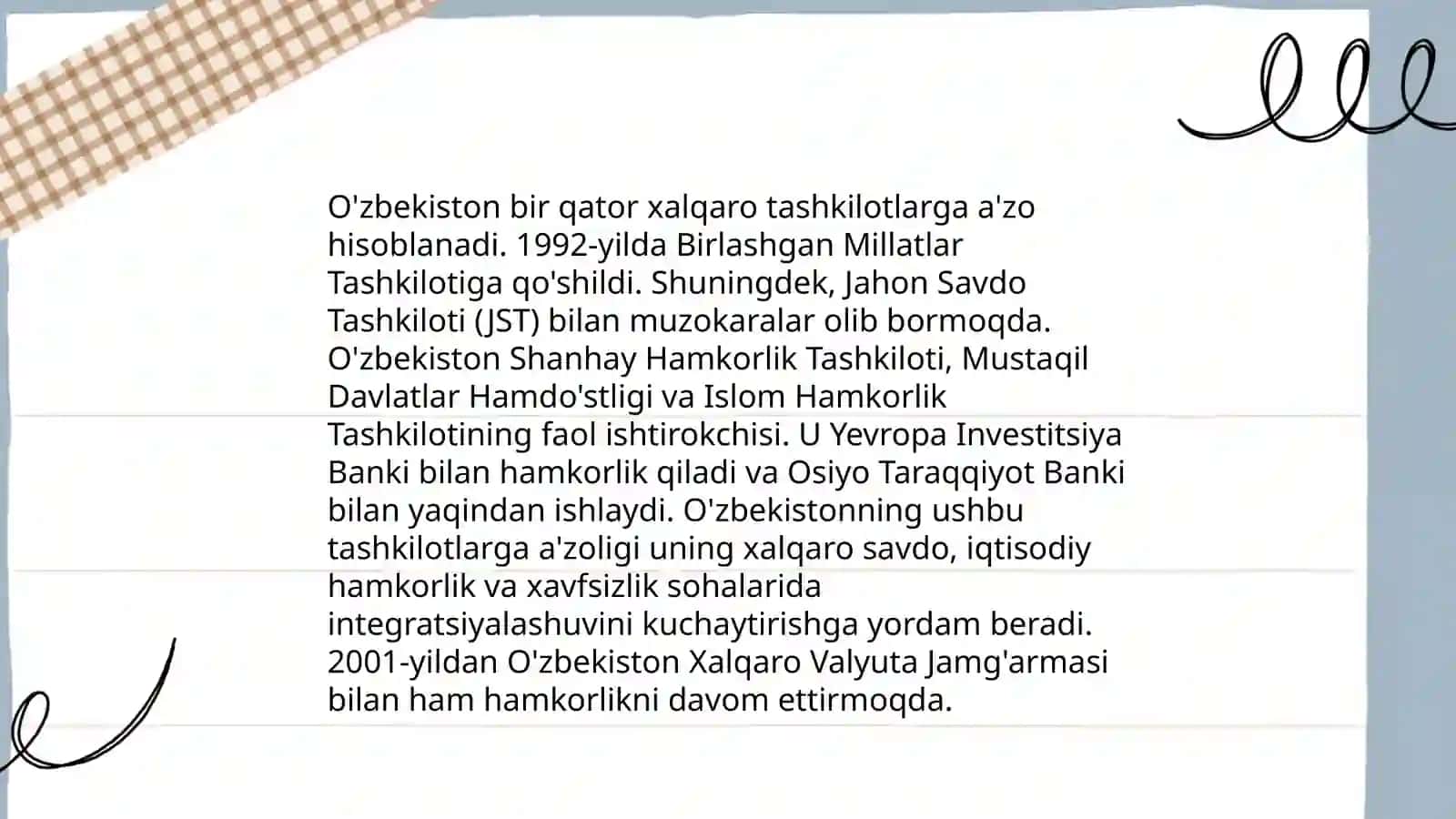 O’zbekiston va Jahon hamjamiyati 3