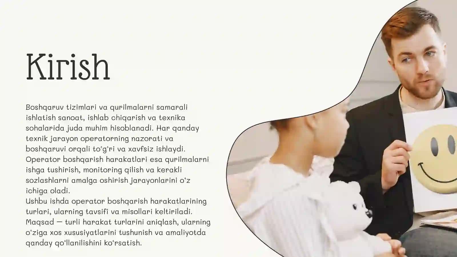Operator boshqarish harakatlarining turlari 3