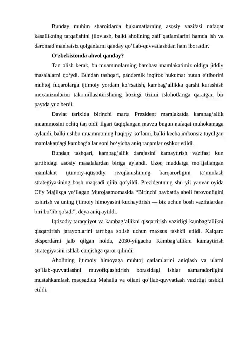 JAHONDA IJTIMOIY SIYOSATNI AMALGA OSHIRISH MODELLARI: AFZALLIKLARI VA KAMCHILIKLARI 3