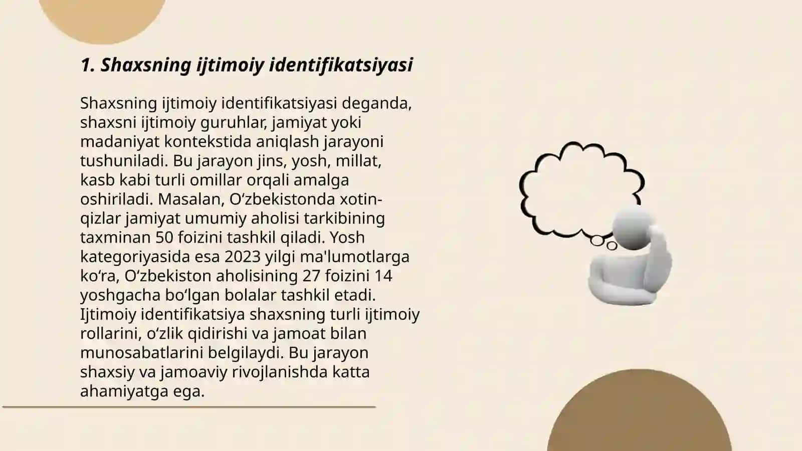 Shaxsning ijtimoiy kimligini shakllantirish 3